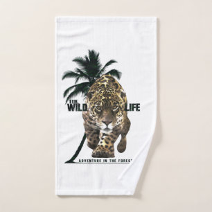 Wildlife, adventures in the forest T-Shirt Button  Bath Towel Set