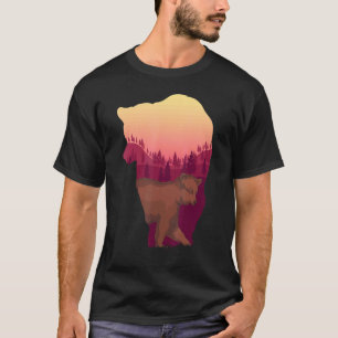 Wildlife Animal  Nature Forest Trees Brown Bear T-Shirt