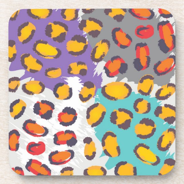 Wildlife animal pattern coaster (Front)