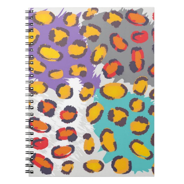 Wildlife animal pattern spiral notebook (Front)