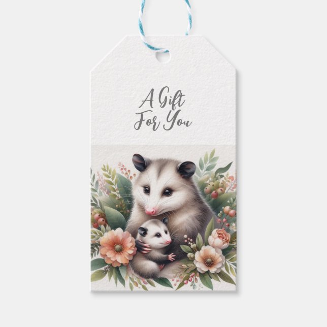 Wildlife Animal Possum Gift Tags (Front)