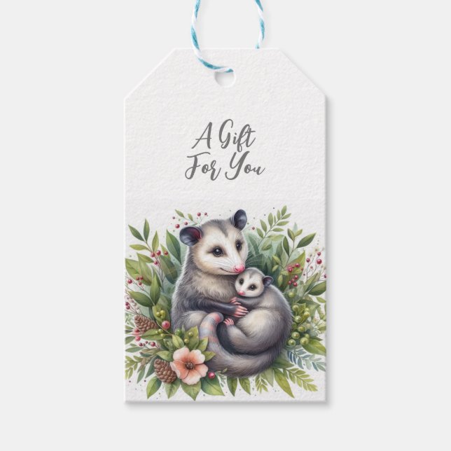 Wildlife Animal Possum Gift Tags (Front)