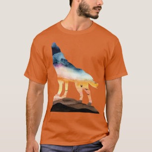 Wildlife Animal Sunset Howling Wolf T-Shirt