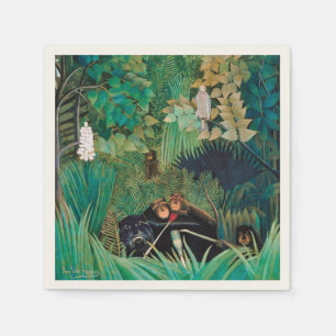 Wildlife Animals in Tropical Forest Napkin