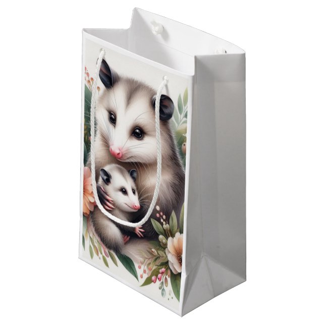 Wildlife Animals Possum Small Gift Bag (Front Angled)