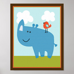 Wildlife Animals Rhinoceros Rhino Art Poster