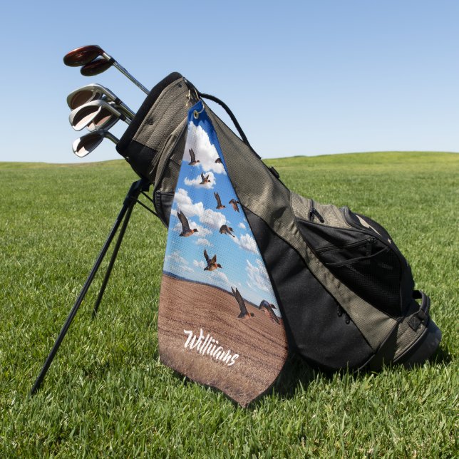Wildlife Birds Ducks Golf Towel (Green)