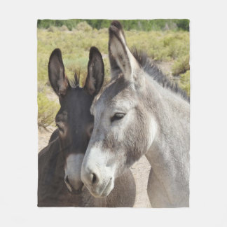 Wildlife blanket, wild burros, nature, animals fleece blanket