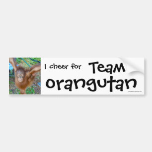 Wildlife Cheerleader : Team Orangutan Bumper Sticker
