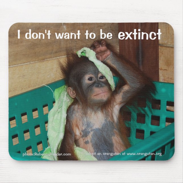 Wildlife Conservation Pouty Baby Mouse Pad (Front)