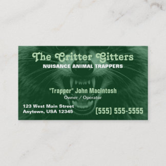 Wildlife Control | Animal Trapper Business Card