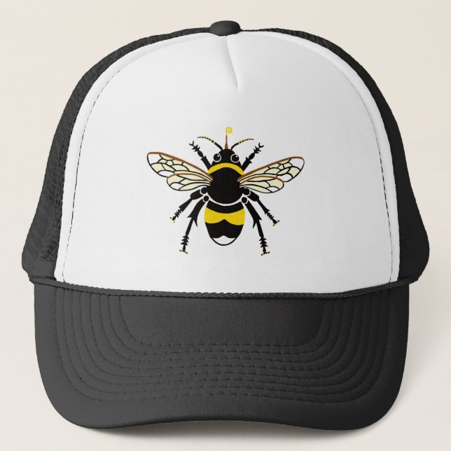 Wildlife - Cool graphic BUMBLE BEE- Insect -Nature Trucker Hat (Front)