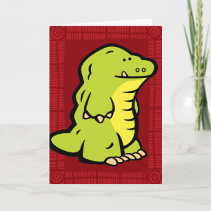 Wildlife Croc Puzzle Greeting Card