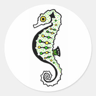 Wildlife Cute SEAHORSE- Endangered - Conservation Classic Round Sticker