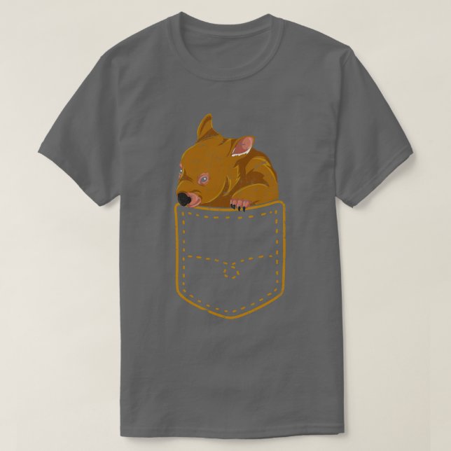 Wildlife Cute Wombat T-Shirt (Design Front)