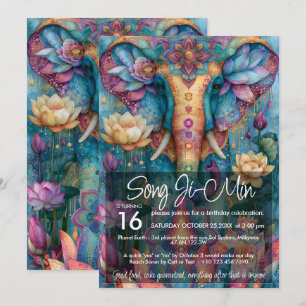 Wildlife Dreams African Elephant Design Invitation