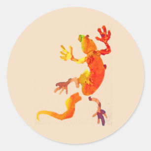 Wildlife eco gecko lizard reptile classic round sticker