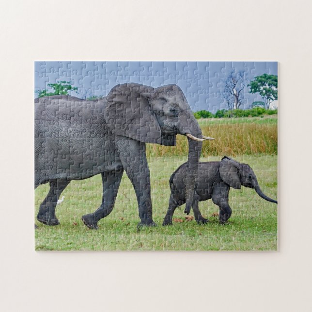 Wildlife Elephant Calf Photo Jigsaw Puzzle (Horizontal)