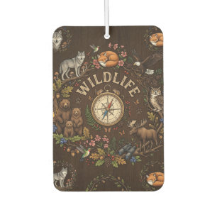 "Wildlife" Forest Adventure Illustration Car Air Freshener