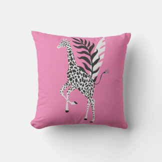 wildlife friendship - Orang Giraffe cushion
