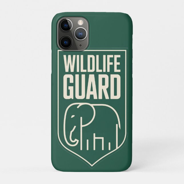"Wildlife Guard" Minimalist Elephant Shield Emblem Case-Mate iPhone Case (Back)