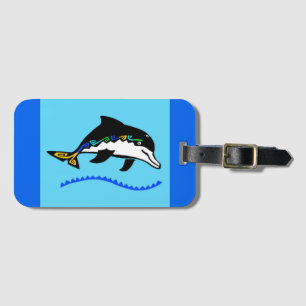 Wildlife- Happy DOLPHIN - Travel - - Nature -- Luggage Tag