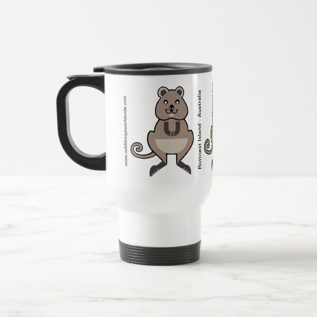 Wildlife - Happy QUOKKA - Conservation - Nature Travel Mug (Left)