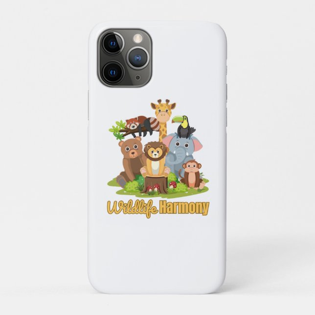Wildlife Harmony for animal lover phone case (Back)