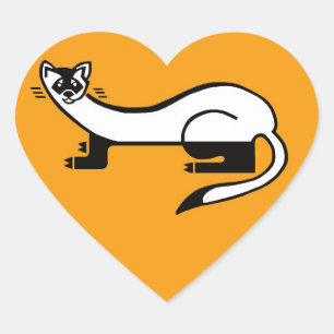 Wildlife -I love FERRETS -Nature heart sticker