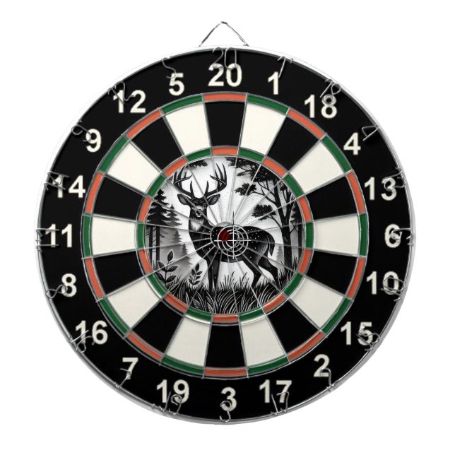 Wildlife-Inspired Hunting Lodge Decor Dartboard (Front)