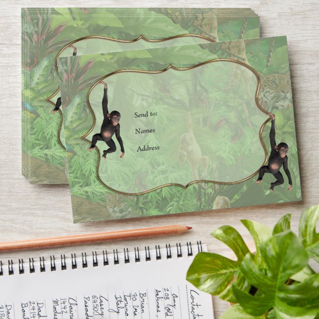 Wildlife Jungle Plants & Animals Envelope (Stacked)