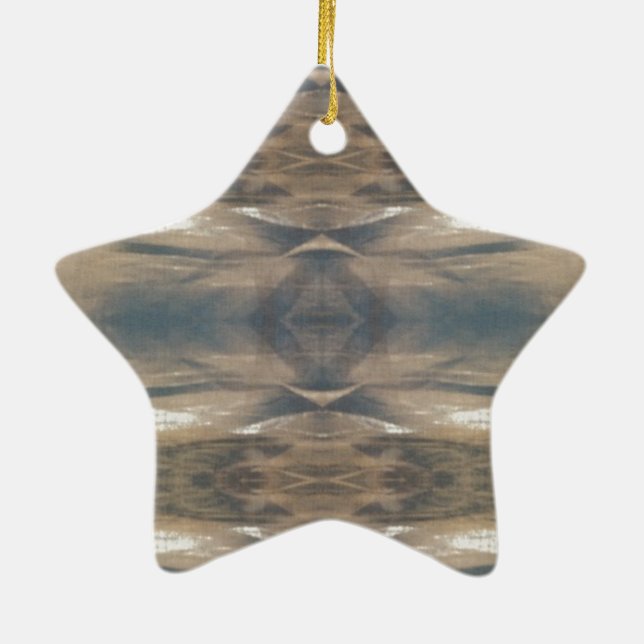 Wildlife Leopard Wild Animal Pattern Brown Black Ceramic Tree Decoration (Back)