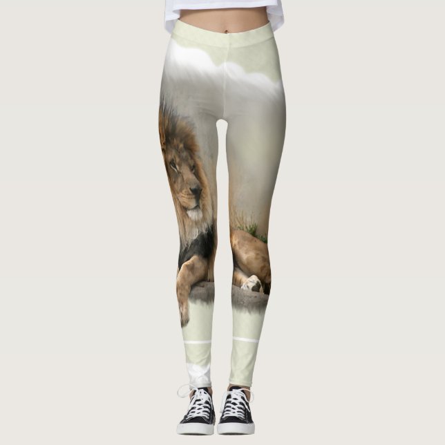 Wildlife Lion Lover Leggings (Front)
