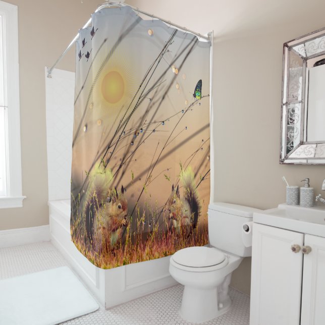 Wildlife Lover -Morning Sunshine Shower Curtain (In Situ)