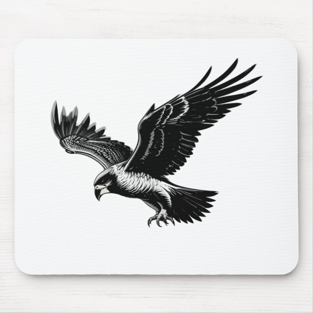 🦅Wildlife Majesty Falcon Strike Design mouse pad (Front)