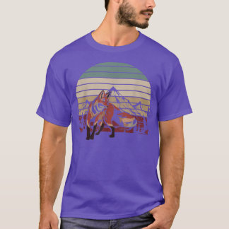 Wildlife Mountains Hiking Retro Nature Forest Anim T-Shirt