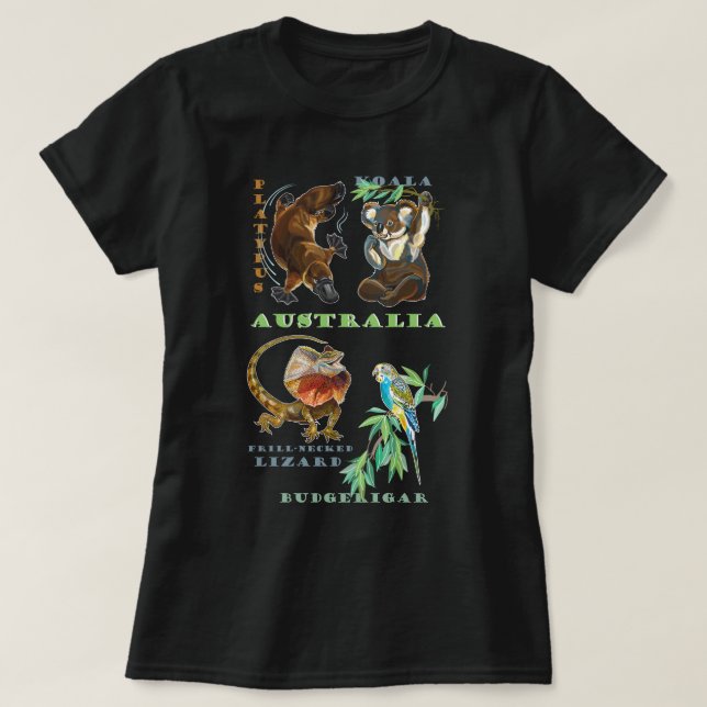 Wildlife of Australia T-Shirt (Design Front)