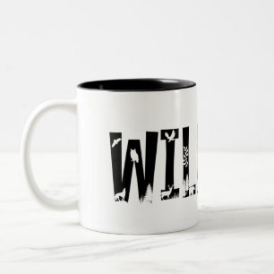 Wildlife Outdoors Animals Nature Forest Typography Two-Tone Coffee Mug