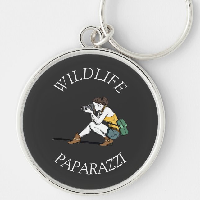 Wildlife Paparazzi -Photographer  Key Ring (Front)