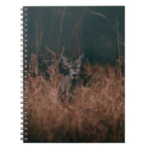 WILDLIFE PHOTOGRAPHY OF GRAY DEER SURROUNDED BY GR NOTEBOOK