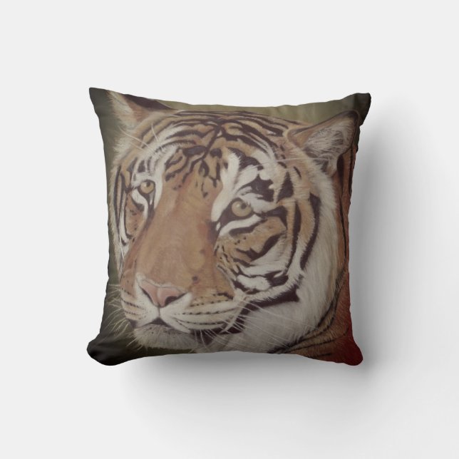 wildlife picture of big cat tiger cushion (Front)