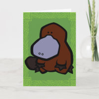 Wildlife Platypus Puzzle Greeting Card