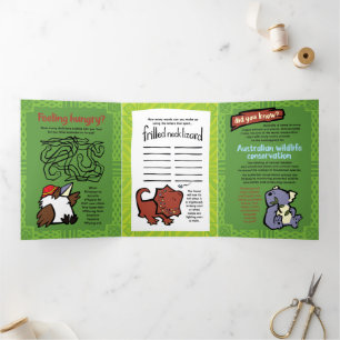 Wildlife Platypus Puzzle Greeting Card Trifold 