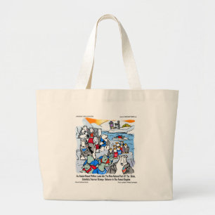 Wildlife & Politics In Alaska Funny Gifts & Tees Large Tote Bag