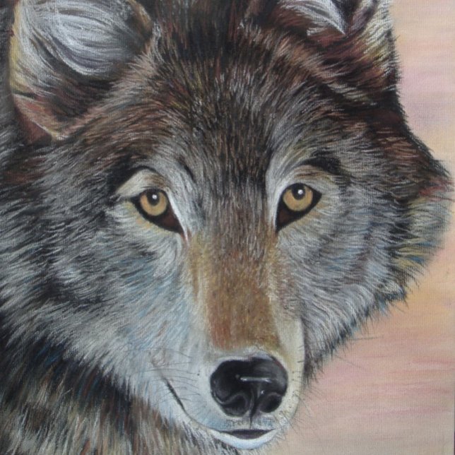 wildlife portrait painting of grey wolf jigsaw puzzle (Creator Uploaded)
