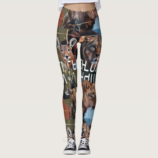 Wildlife Print Leggings (Front)