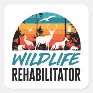 Wildlife Rehabilitator Rescue Square Sticker