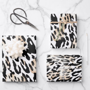 Wildlife Safari Furs Prints Patterns Exotic Jungle Wrapping Paper Sheet