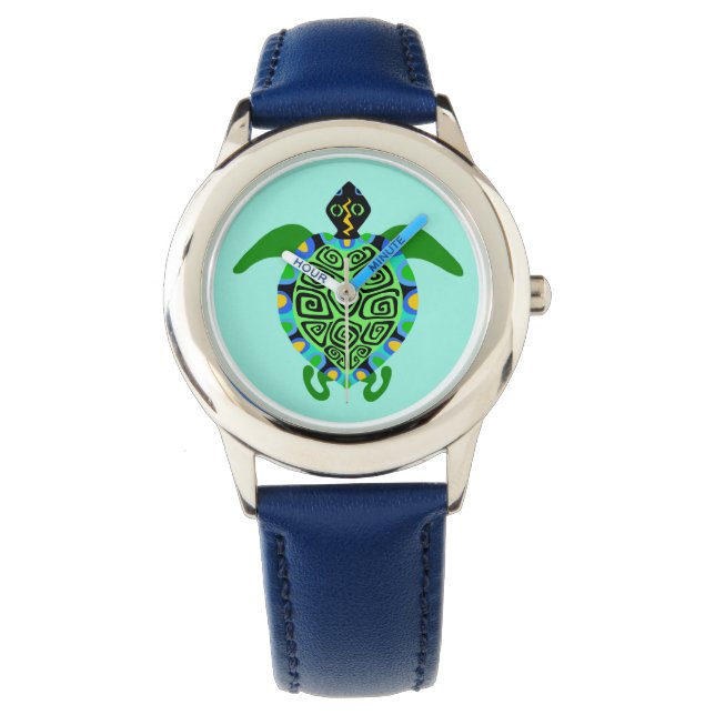 Wildlife - Sea TURTLE - Nature- Aqua -  Watch (Front)