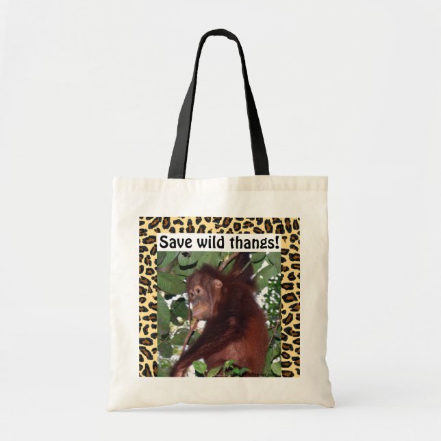 Wildlife Sweet Baby Animal Tote Bag (Front)